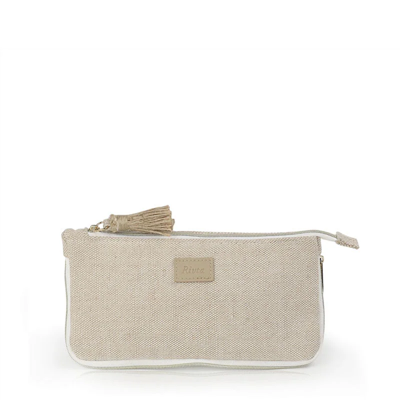 Small Pouch Cosmetic Bag Bamboo Fiber Jute - CBB042