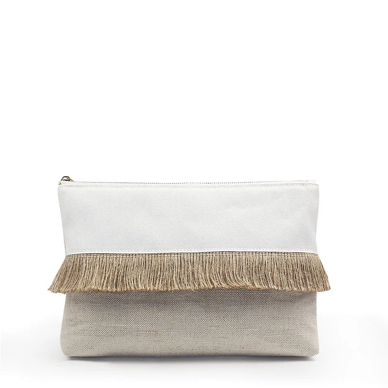 Clutch Cosmetic Bag Bamboo Fiber Jute - CBB045