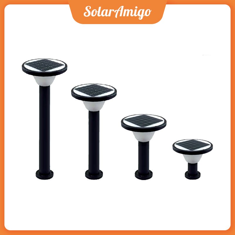 SolarAmigo outdoor solar lawn lamp round 7W residential garden villa column head lamp solar garden lamp