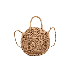 Factory Wholesale Fashion Straw Rattan Woven Shoulder Crossbody Bags