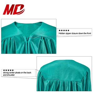 Classic US Style Shiny Graduation Gown--Emerald Green Color