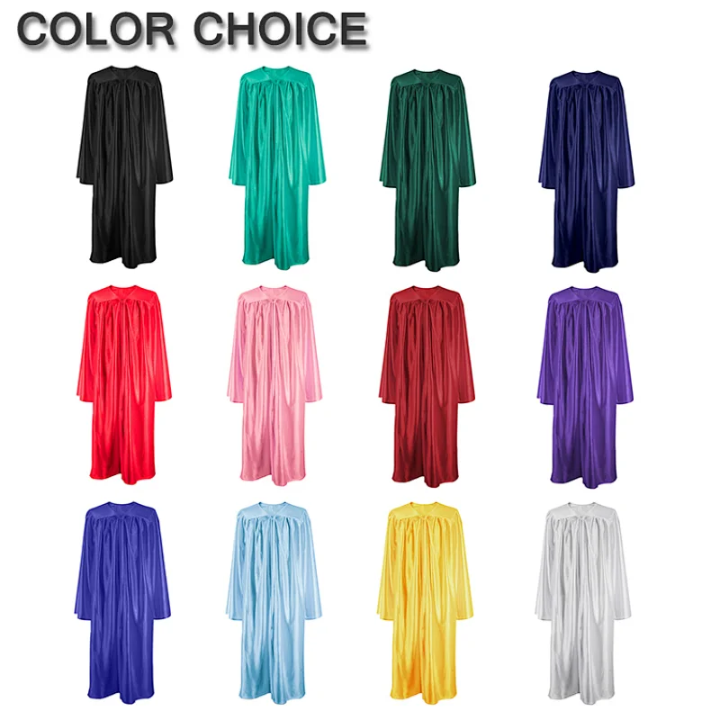 High quality polyester fabric purple graduation gown and cap