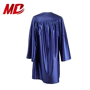 Promotion Shiny Navy Blue Kindergarten Graduation robes