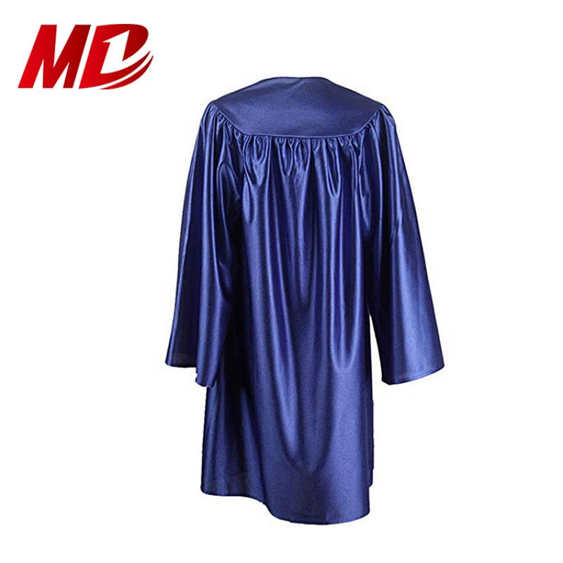 Promotion Shiny Navy Blue Kindergarten Graduation robes