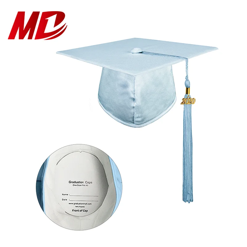 Wholesale Kindergarten Shiny Sky Blue Graduation Gown