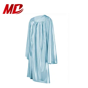 Wholesale Kindergarten Shiny Sky Blue Graduation Gown