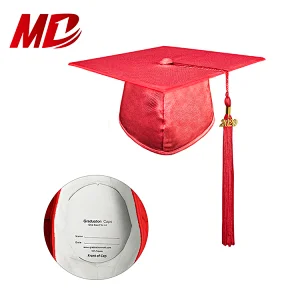 Wholesale Shiny Kindergarten Graduation Cap and Gown Red