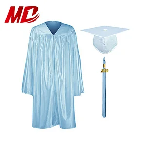 Shiny Sky Blue Children Gown and Cap Graduation