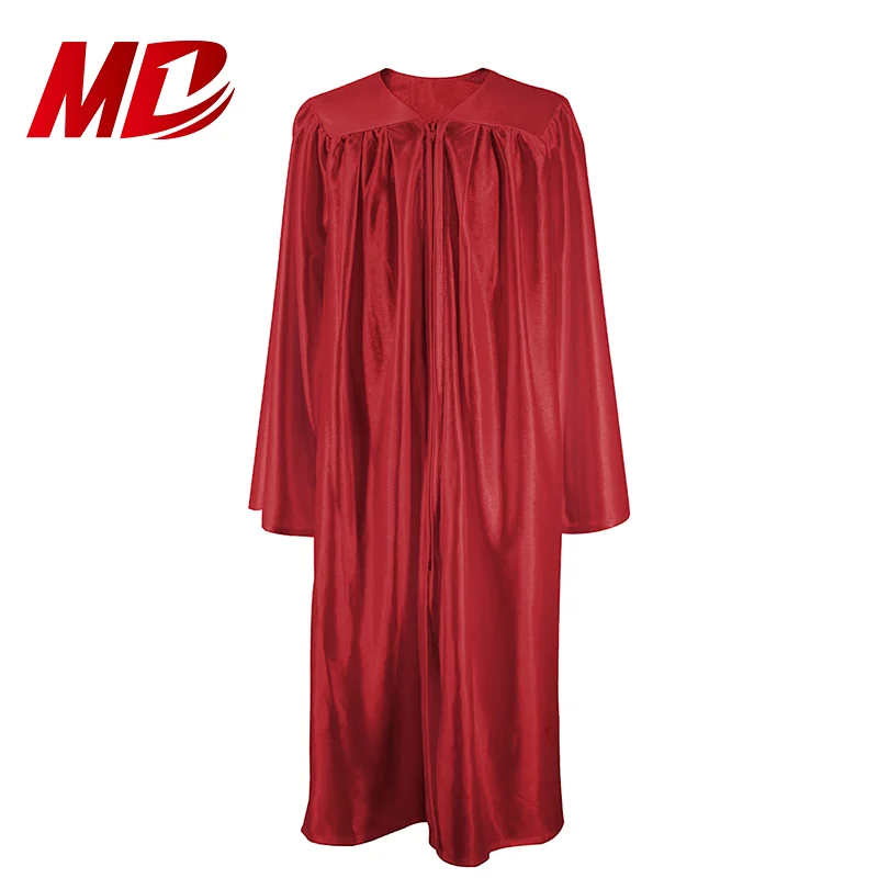 Adult Graduation gowns Caps for Ceremony-Shiny Maroon Fabric