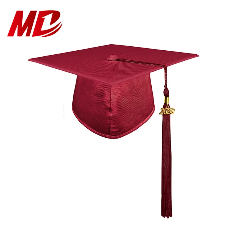 US/UK Universal Graduation Cap and Gown Shiny Red