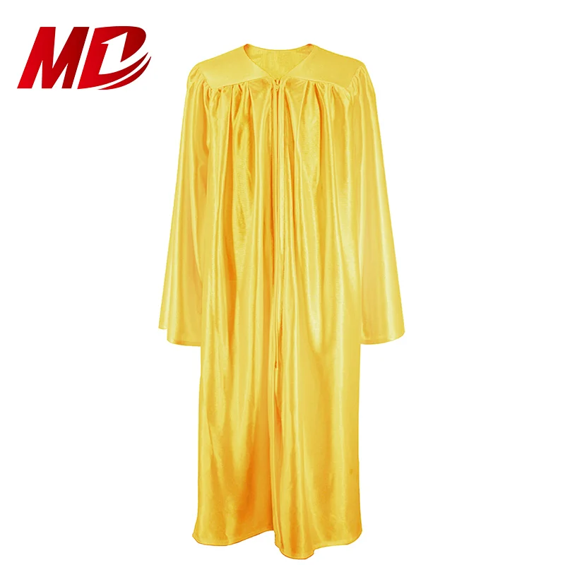 US/UK Shiny Gold Graduation Gown Disposable
