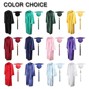 Graduation Cap and Gown Honor Cords Navy Polyester For Adult