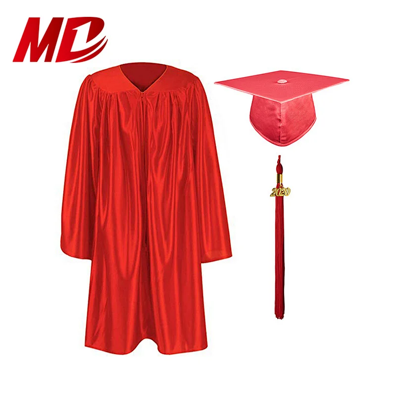 Environmentally friendly fabrics shiny kids Graduation cap gown set