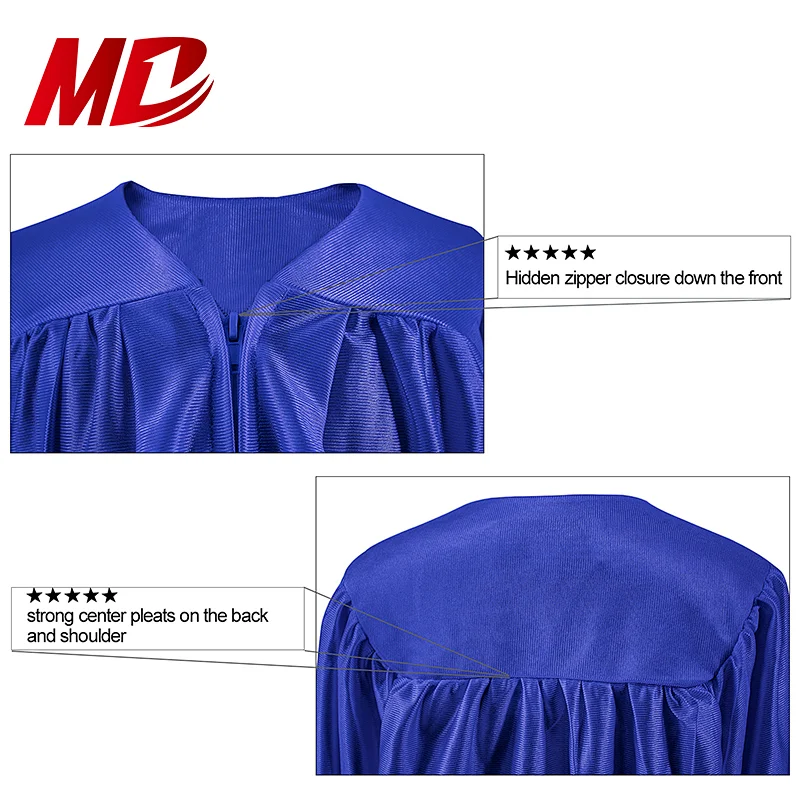 Wholesale Shiny Adult Academic Graduation Gown&Robe for ceremony