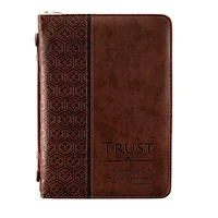 handmade leather bible covers bag Trust Brown Tile Design Bible Book Holder - Proverbs 35 (Large) Hight Quality