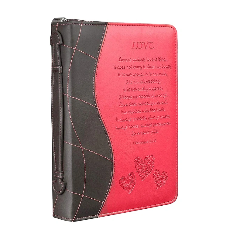 Pink Love Large Bible  Book Cover - 1 Corinthians 134-8