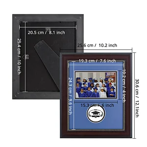 Wholesale Diploma Photo Graduation Photo Frame with Class Name School Seal Holder Navy Black Matting