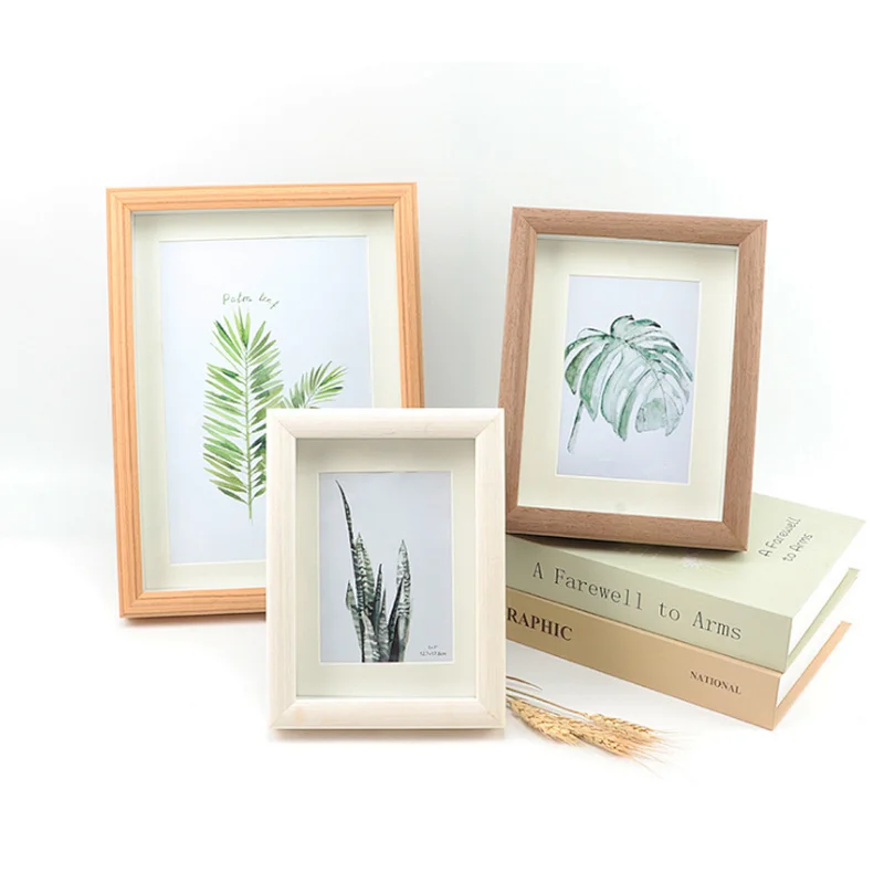 white wooden display window box picture frames