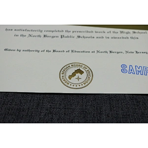 gold/silver stamping certificate paper diploma printing