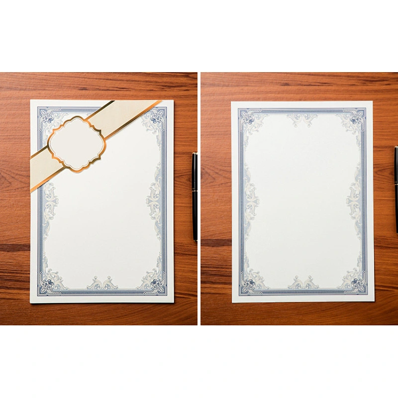 Vintage Scrapbook Paper Award Certificate, High quality Foil Hot Stamping A4 Paper