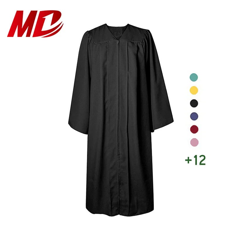 High School Graduation Gown for Adult-100% Matte Polyester Graduation Gown