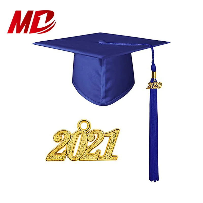 Customized Matte High School Graduation Cap and Gown with Year Charm