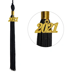 Matte Bachelor's Black Graduation Cap Gowns & Tassel