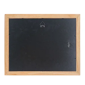 Double Matte 8.5*11 Reddish Brown Wood Document Diploma Picture Frame with Gold Medallion for Certificate