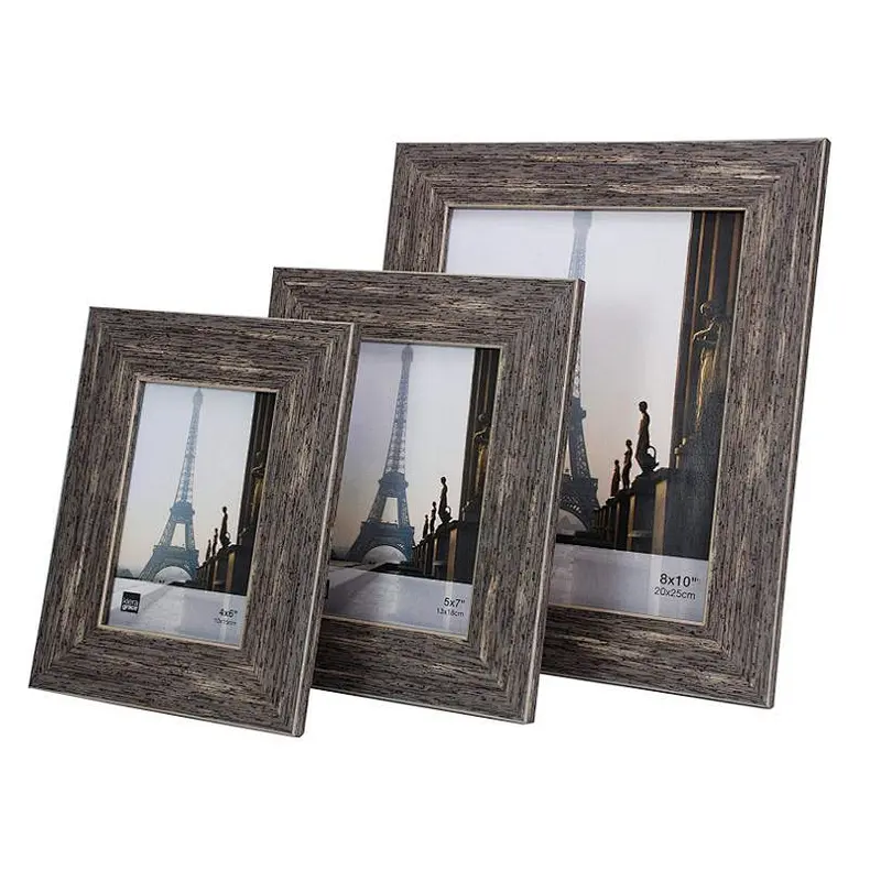 5*7,8*10,8*12, 8.5*11, A4,A3,A5,11*14 weathered grey reclaimed wood look veneer Picture Frame