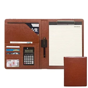 Luxury Multifunction Business Leather Document File Leather Folder