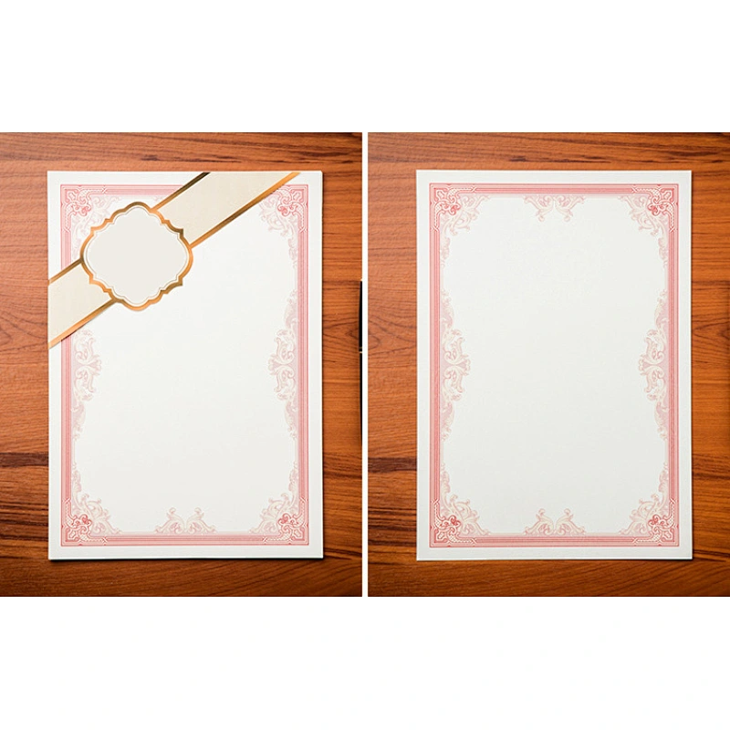 Vintage Scrapbook Paper Award Certificate, High quality Foil Hot Stamping A4 Paper