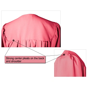 Lovely Pink Color Good Matte Fabric Quality Graduation Gowns Caps