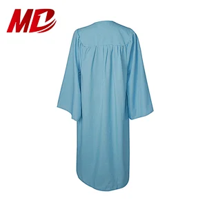Promotion Matte Custom Design Wholesale Sky Blue Graduation Gowns Robe