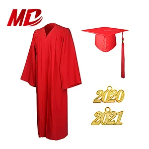 Light color Pink Matt College Graduation Cap Gown with stoles and tassel for University
