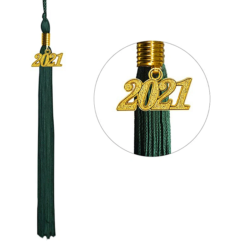College/High School Forest Green Matte Graduation Gown With Cap And Tassel