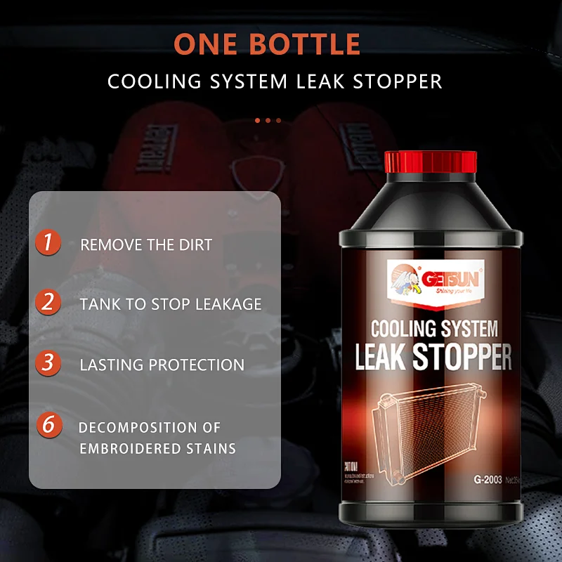 Getsun Cooling system leak stopper cleans & protects