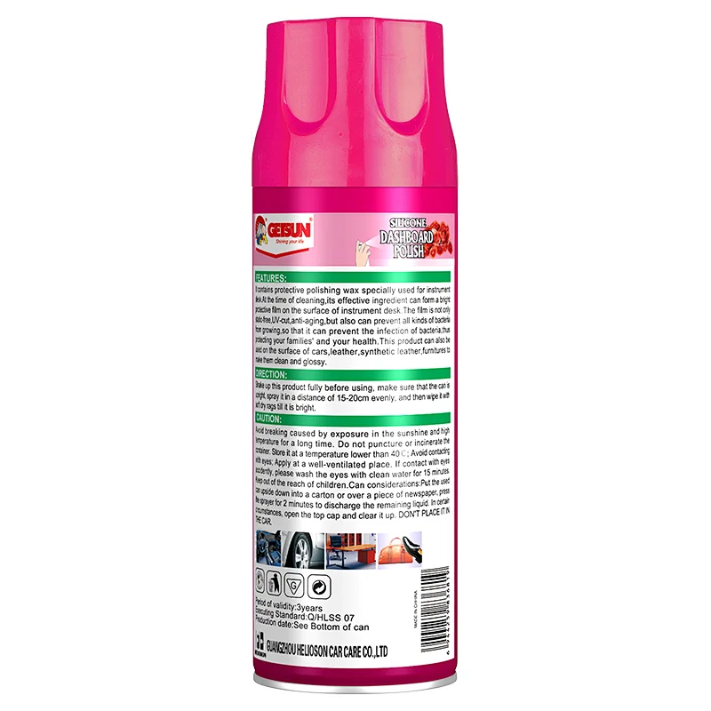 Getsun Car Care Product Car Interior Spray Furniture Polish Silicon Dashboard Polish