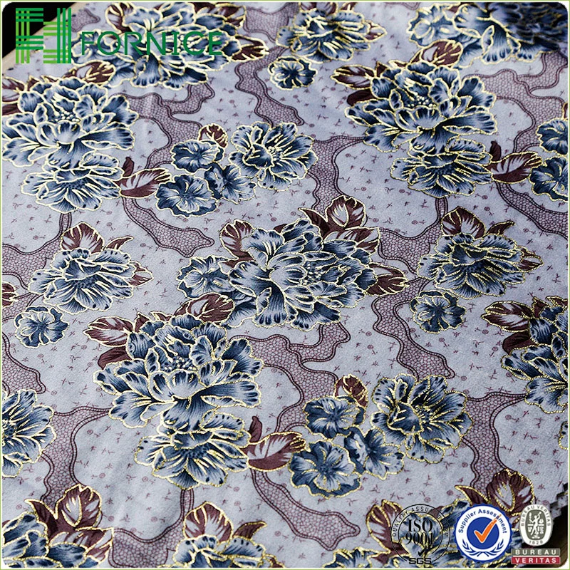 Warp knitted poly velour printed upholstery sofa fabric