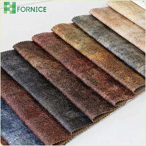 Imitation cotton velvet embossed bronzing upholstery sofa fabric