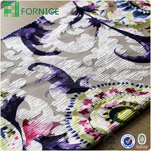 Weft knitted jacquard printed upholstery sofa fabric