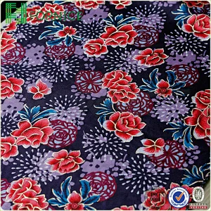 Warp knitted poly velour printed upholstery sofa fabric