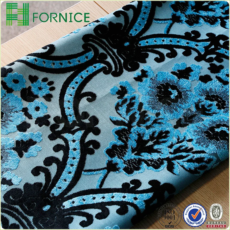 Poly velour jacquard printed upholstery sofa fabric