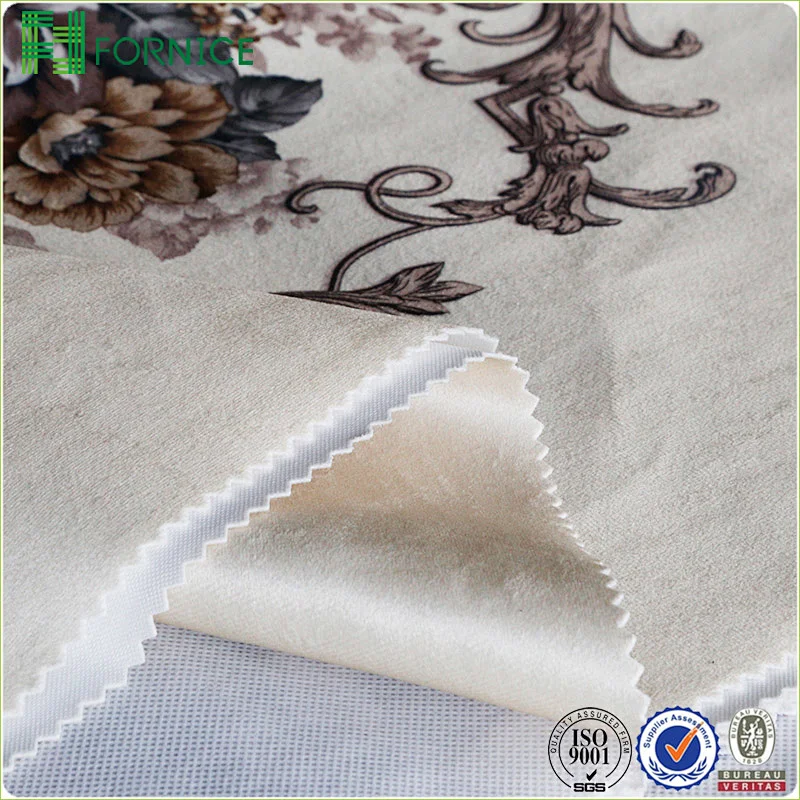 Italian velvet printed upholstery sofa fabric