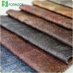 Imitation cotton velvet embossed bronzing upholstery sofa fabric