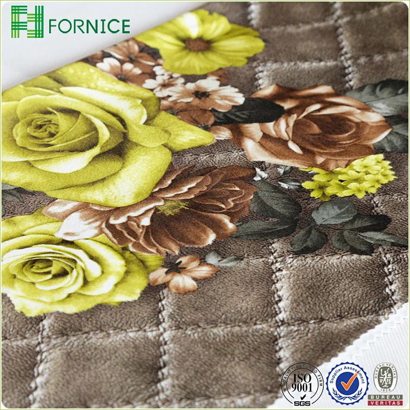 Floral printed holland velvet furniture sofa fabric