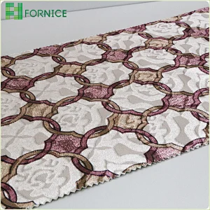 Weft knitted jacquard printed upholstery sofa fabric