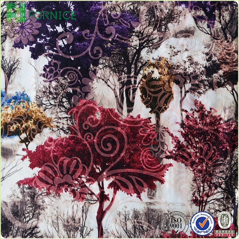 Micro velvet printed upholstery sofa fabric
