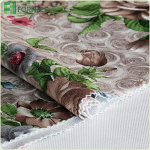 Jaguar flat twill velvet printed upholstery sofa fabric