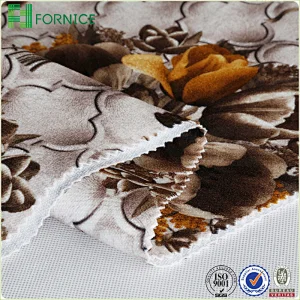 Jaguar flat twill velvet printed upholstery sofa fabric