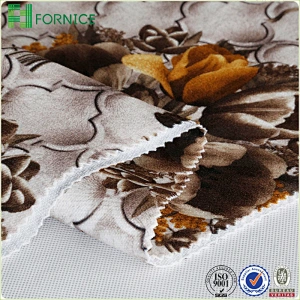 Jaguar flat twill velvet printed upholstery sofa fabric